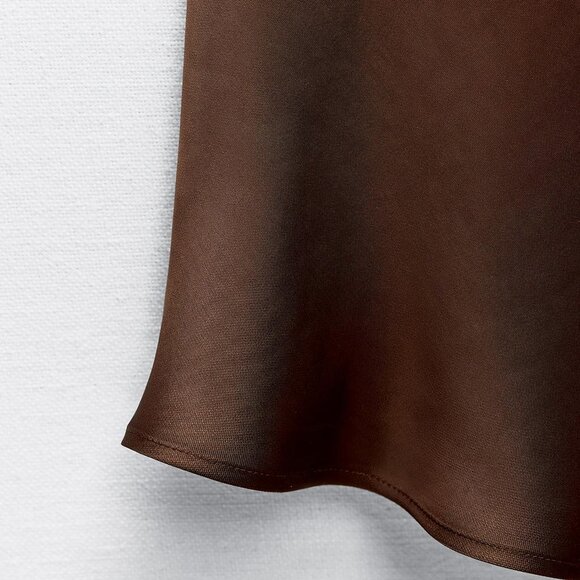 ZARA - Open Back Satin Effect Dress - Picture 5 of 7